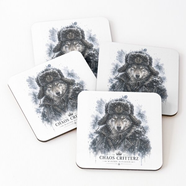 Item preview, Winter Alpha Wolf Watercolor Art designed and sold by ChaosCritterz.