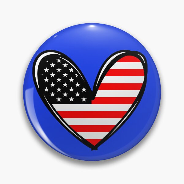 Item preview, USA Flag Heart designed and sold by ViaARTfactory.