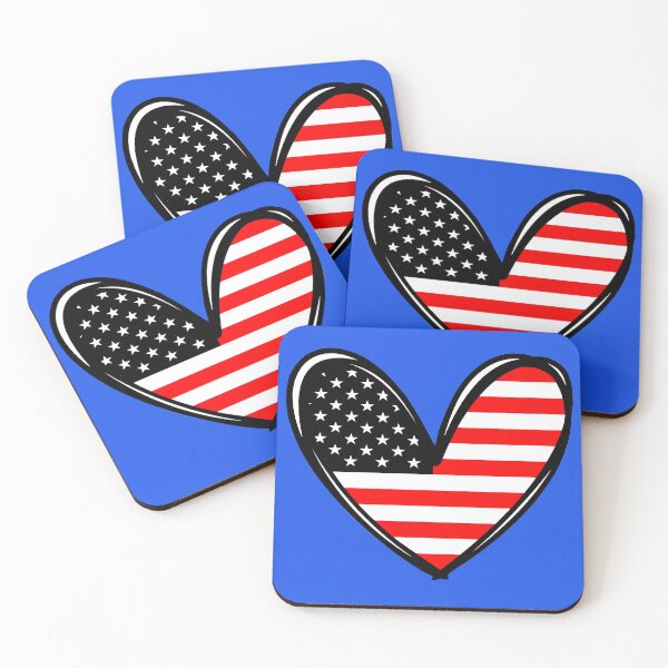 Item preview, USA Flag Heart designed and sold by ViaARTfactory.