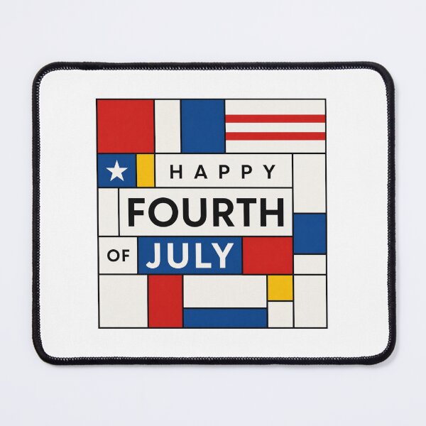 Item preview, Happy Fourth of July patriotic geometric poster design designed and sold by Rue Market.