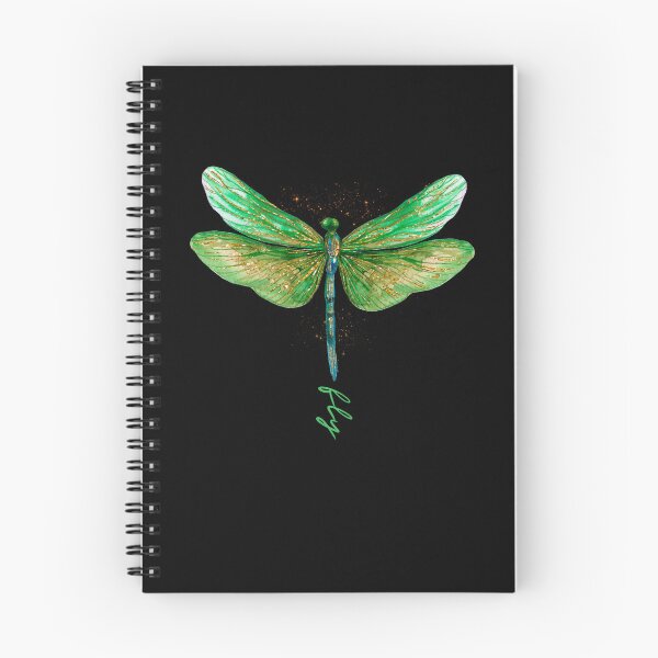 Item preview, Emerald Dragonfly Watercolor Art designed and sold by MadeByMira.