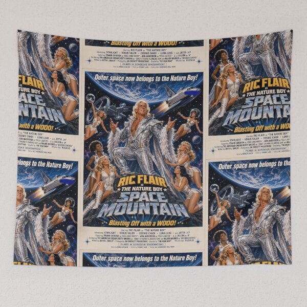 Item preview, Flair Moonraker 007 Parody Poster – The Nature Boy is Space Mtn vintage art designed and sold by The Irish Whip.