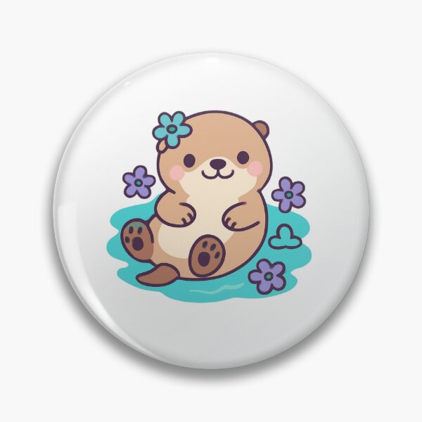 Item preview, Enjoy the Moment Otter - Cute Kawaii Sticker designed and sold by foryouandyours.