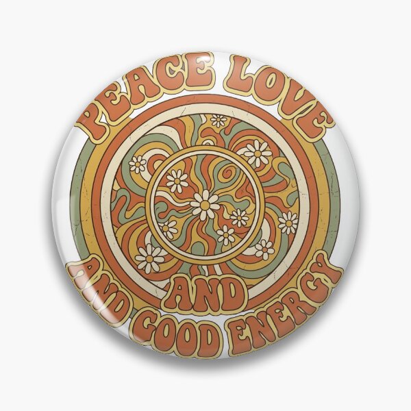 Item preview, Peace Love and Good Energy Retro Groovy designed and sold by PlushFutura.