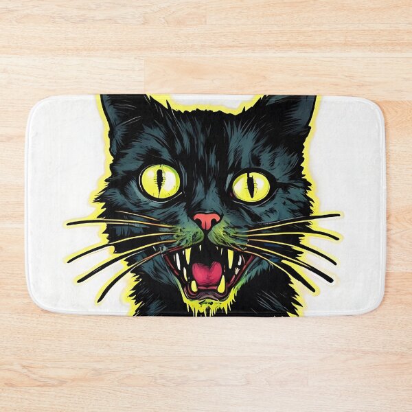 Item preview, Cursed Cat: Misaligned Cat with Crooked Smile Sticker designed and sold by Mercella-Inc.