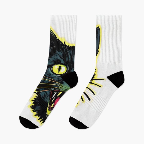 Item preview, Cursed Cat: Misaligned Cat with Crooked Smile Sticker designed and sold by Mercella-Inc.