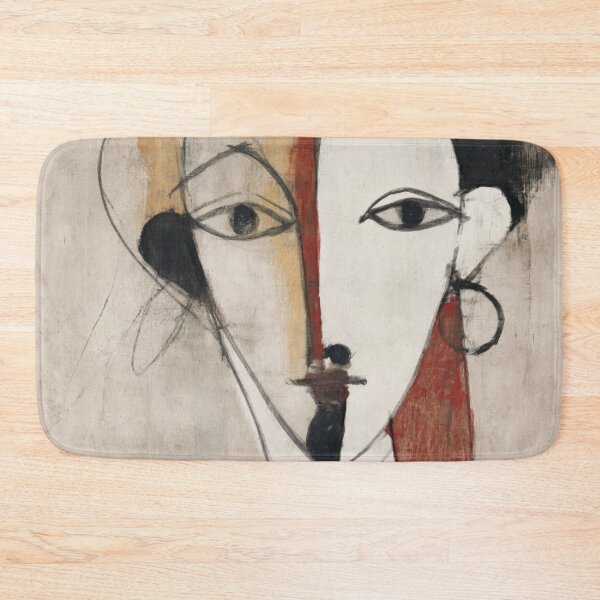Item preview, Abstract Cubist Portrait - Modern Line Art Print designed and sold by dawnleblanc55.