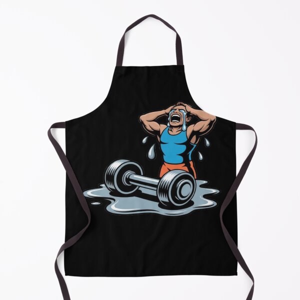 Item preview, Funny Gym Bodybuilder Crying Over Melting Dumbbell designed and sold by DailySparks.