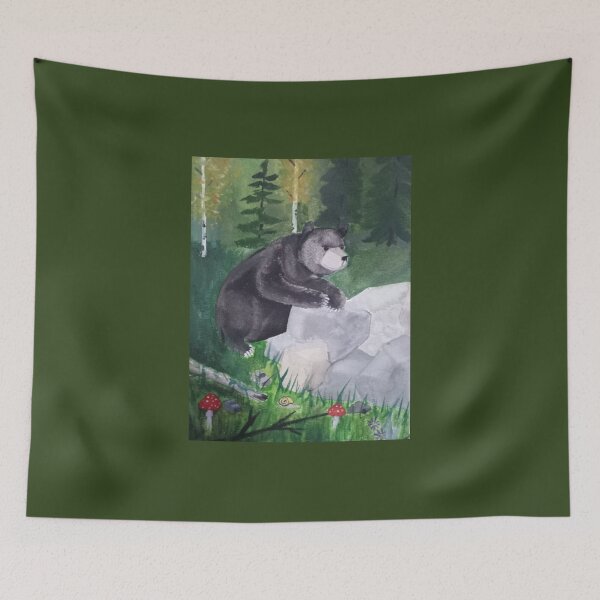 Item preview, Black Bear In The Forest designed and sold by Budibabe.