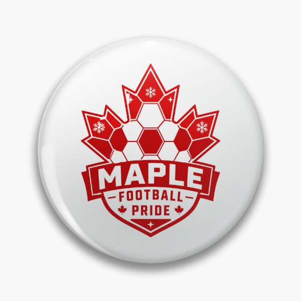 Item preview, Canada Soccer Pride Vintage Maple Leaf Football Shield Emblem designed and sold by Greemo03.