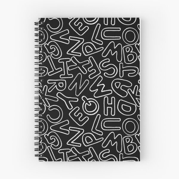 Item preview, Schoolhouse Letters Pattern | Hand Drawn Alphabet Design | Black and White ABC Doodle Pattern designed and sold by HaileesHollow.