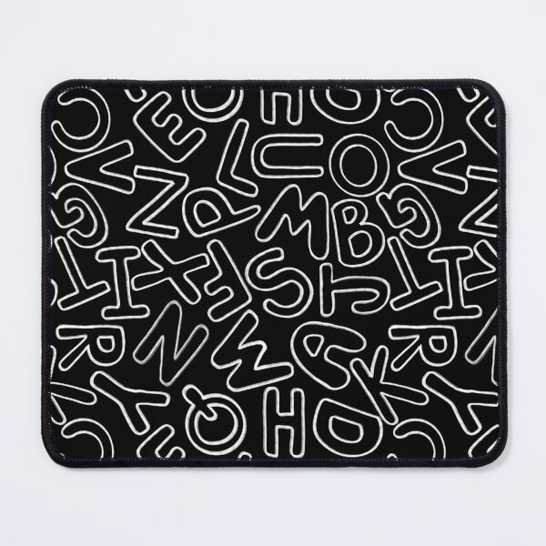 Item preview, Schoolhouse Letters Pattern | Hand Drawn Alphabet Design | Black and White ABC Doodle Pattern designed and sold by HaileesHollow.