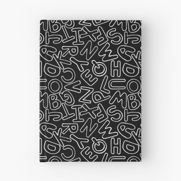 Item preview, Schoolhouse Letters Pattern | Hand Drawn Alphabet Design | Black and White ABC Doodle Pattern designed and sold by HaileesHollow.