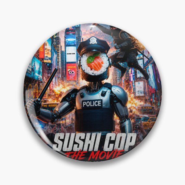 Item preview, Sushi Cop The Movie: The Tempura Ninja Appears — Friend or Foe? designed and sold by Surreal Characters & Cute Pups.