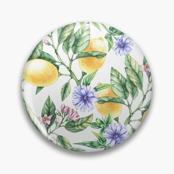 Item preview, Watercolor Lemons, Lemon Blossom and Cornflowers  designed and sold by silviaol.