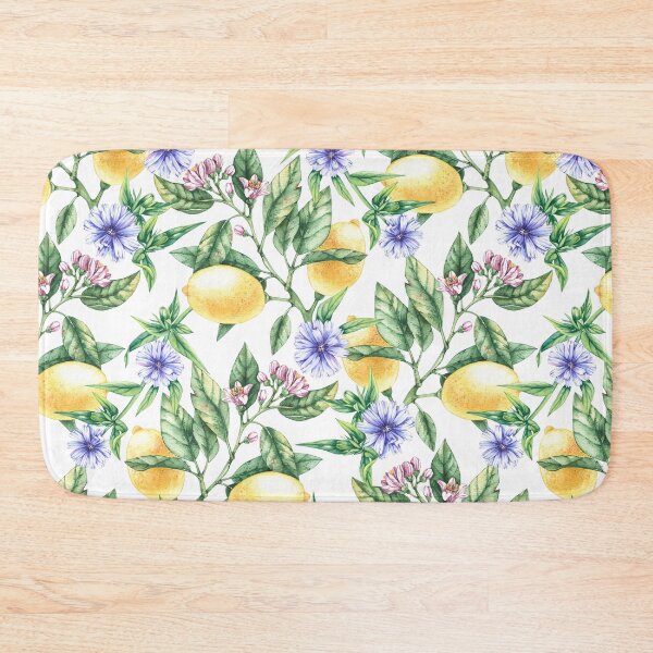 Item preview, Watercolor Lemons, Lemon Blossom and Cornflowers  designed and sold by silviaol.