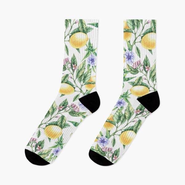 Item preview, Watercolor Lemons, Lemon Blossom and Cornflowers  designed and sold by silviaol.