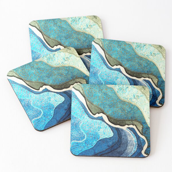 Item preview, Blue, Teal And Aqua New Trendy Abstract Art  designed and sold by DEC02.