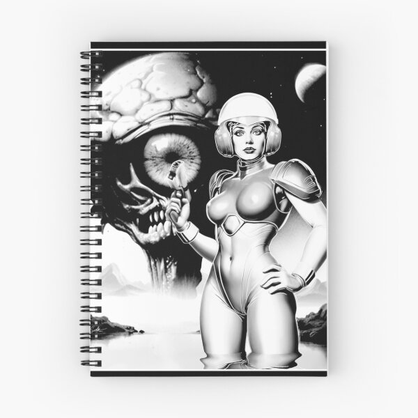 Item preview, B&W space woman  designed and sold by Wil2liam4 Designs.