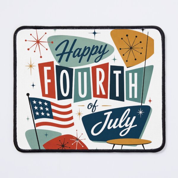 Item preview, Happy Fourth of July retro patriotic celebration design designed and sold by Rue Market.