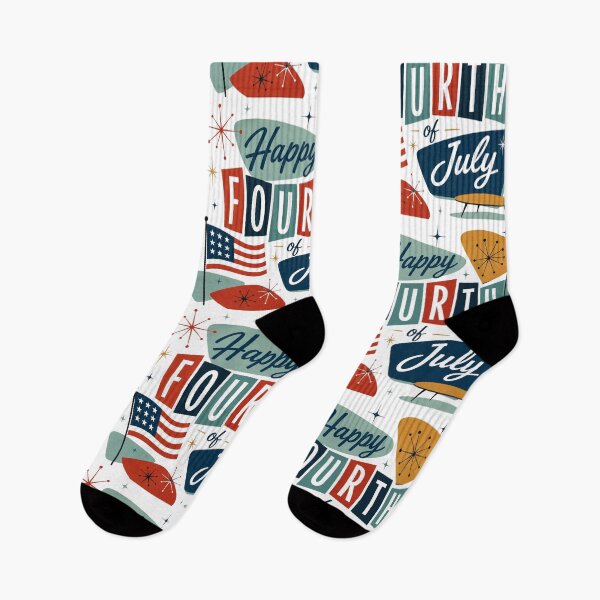 Item preview, Happy Fourth of July retro patriotic celebration design designed and sold by Rue Market.