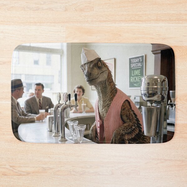 Item preview, Velociraptor Soda Jerk Makes a Mean Lime Rickey designed and sold by Tridentulus.