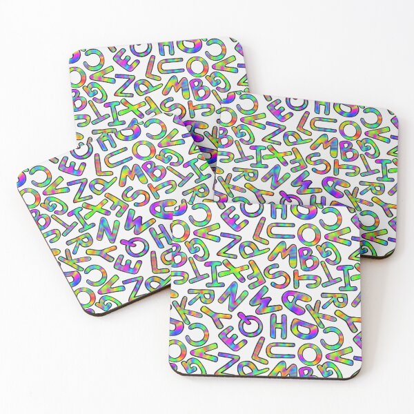 Item preview, Vibrant Rainbow Alphabet Pattern | Colorful Schoolhouse Letters | Hand Drawn ABC Design designed and sold by HaileesHollow.