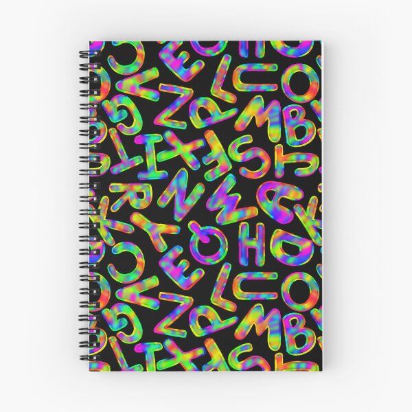Item preview, Groovy Rainbow Alphabet Pattern | Retro Schoolhouse Letters | Funky ABC Typography Design  Description designed and sold by HaileesHollow.