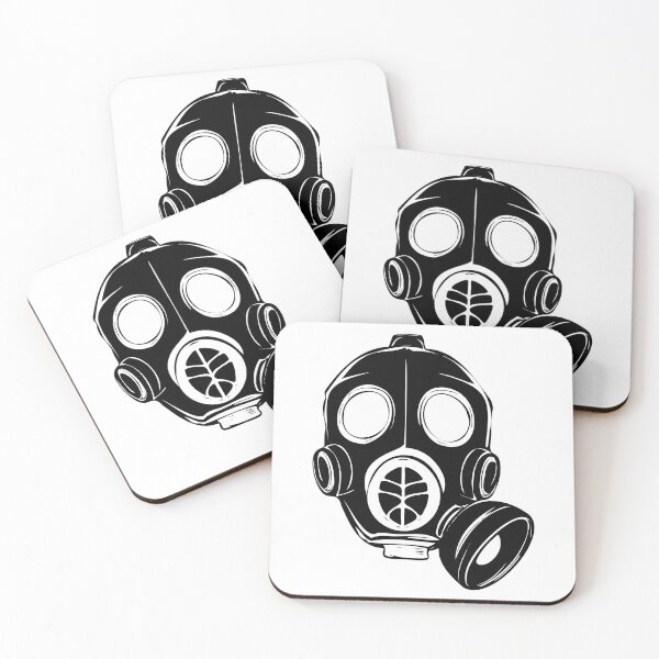 Item preview, Minimalist Gas Mask Silhouette Black and White Cyberpunk Vector Art designed and sold by Greemo03.