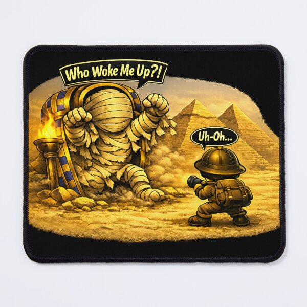 Item preview, Who Woke Me Up — Funny Angry Mummy Explorer Art designed and sold by ArtoryWorks.