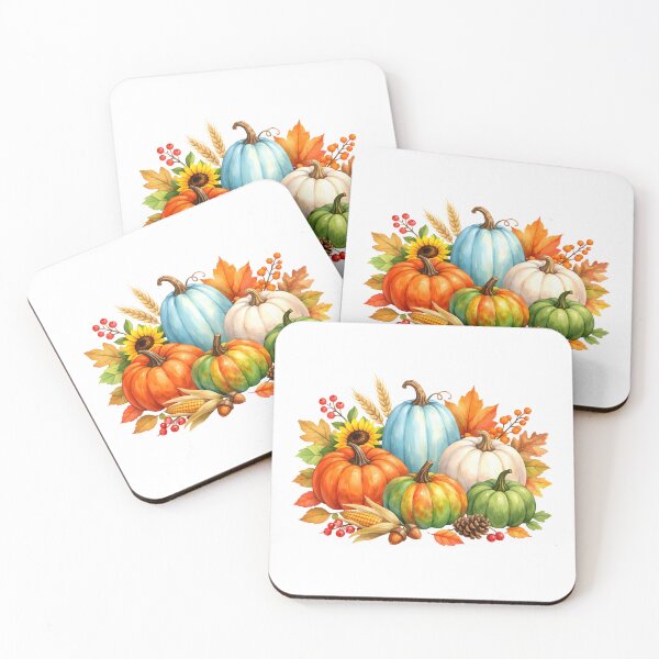 Item preview, Watercolor Autumn Pumpkins and Nature Elements  designed and sold by silviaol.