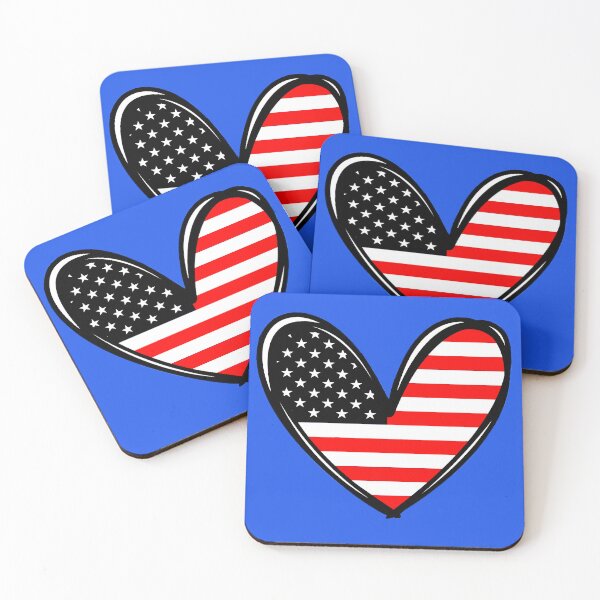 Item preview, USA Flag Heart designed and sold by ViaARTfactory.