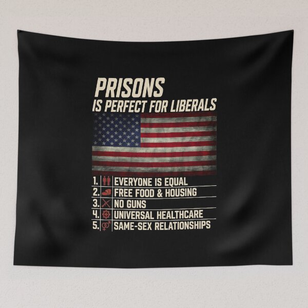 Item preview, Prison is Perfect for Liberals viral meme designed and sold by gear-posters.