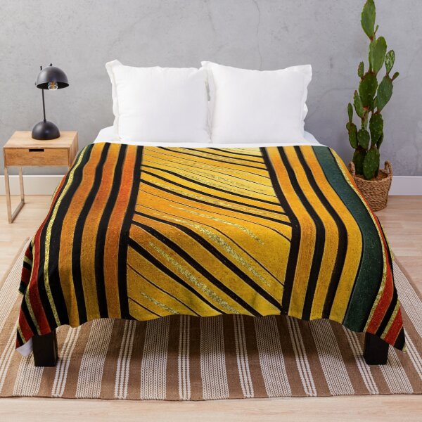 Item preview, Art Deco Yellow, Orange And Red Vibrant Stripes Pattern designed and sold by DEC02.