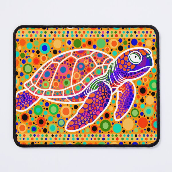 Item preview, Sea Turtle — Colorful Dotwork Pop Art | Vibrant Pointillist Ocean Illustration designed and sold by  Ojo de Lilith.