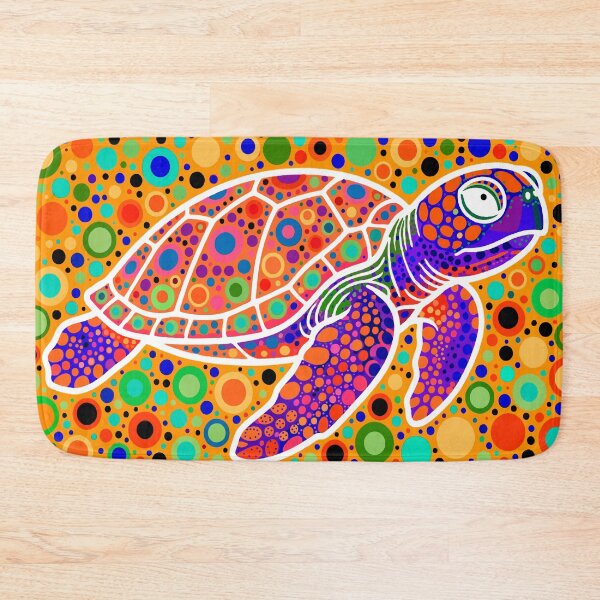Item preview, Sea Turtle — Colorful Dotwork Pop Art | Vibrant Pointillist Ocean Illustration designed and sold by  Ojo de Lilith.