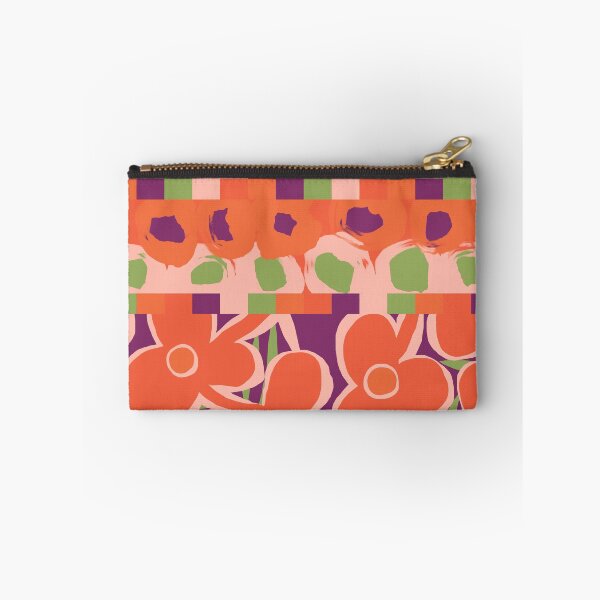 Item preview, Iconic Vintage Nordic Floral Patchwork in Orange, Green and Purple designed and sold by Deutschic.