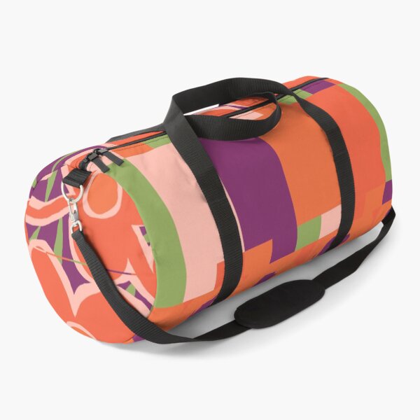 Item preview, Iconic Vintage Nordic Floral Patchwork in Orange, Green and Purple designed and sold by Deutschic.