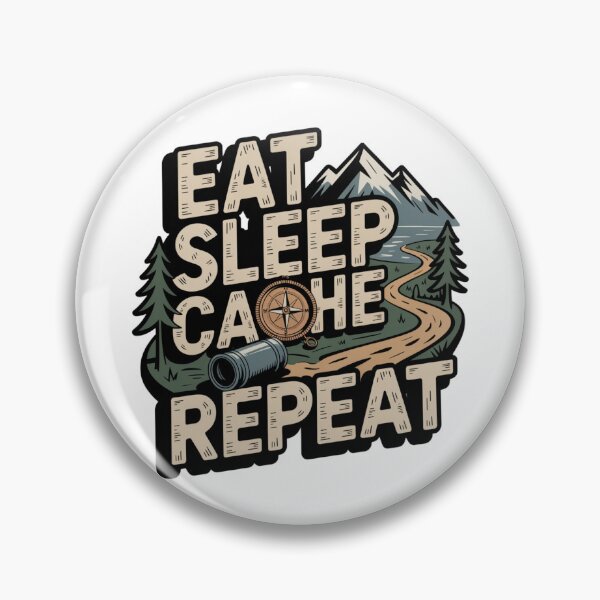 Item preview, Eat Sleep Cache Repeat Geocaching designed and sold by MitikS.