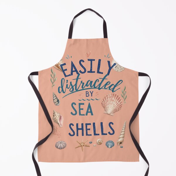 Item preview, Easily distracted by sea shells coastal summer art designed and sold by Rue Market.