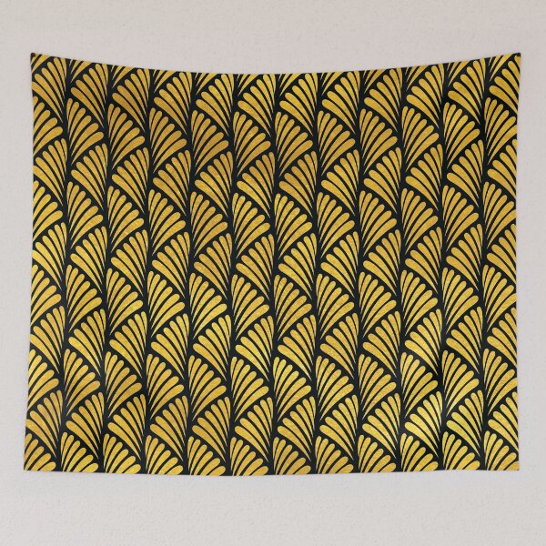 Item preview, Art Deco Golden-Hues And Black Sophisticated Pattern designed and sold by DEC02.