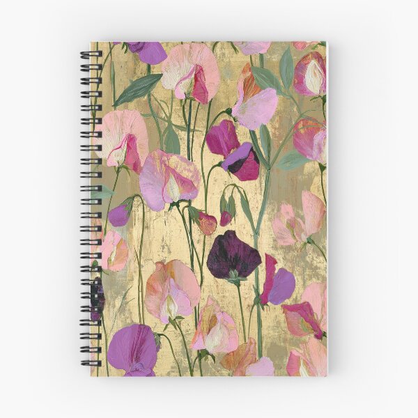 Item preview, Elegant Cottagecore Sweet Pea Floral & Gold Pattern designed and sold by dawnleblanc55.