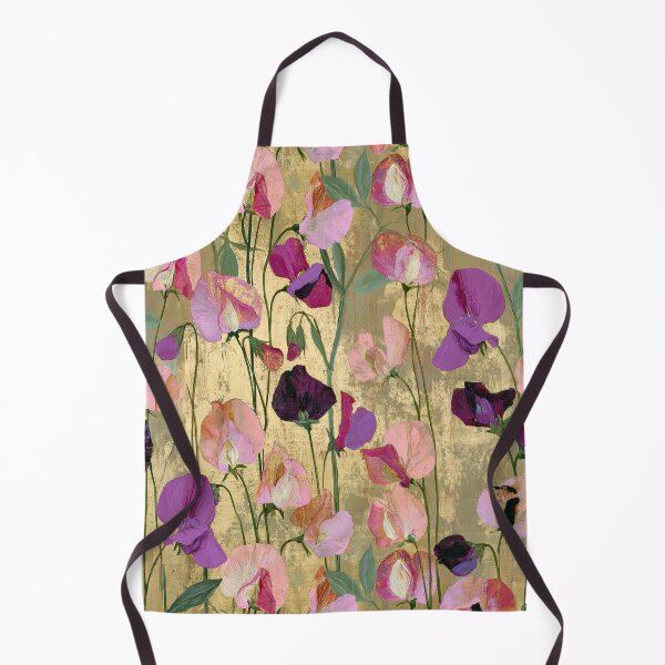 Item preview, Elegant Cottagecore Sweet Pea Floral & Gold Pattern designed and sold by dawnleblanc55.
