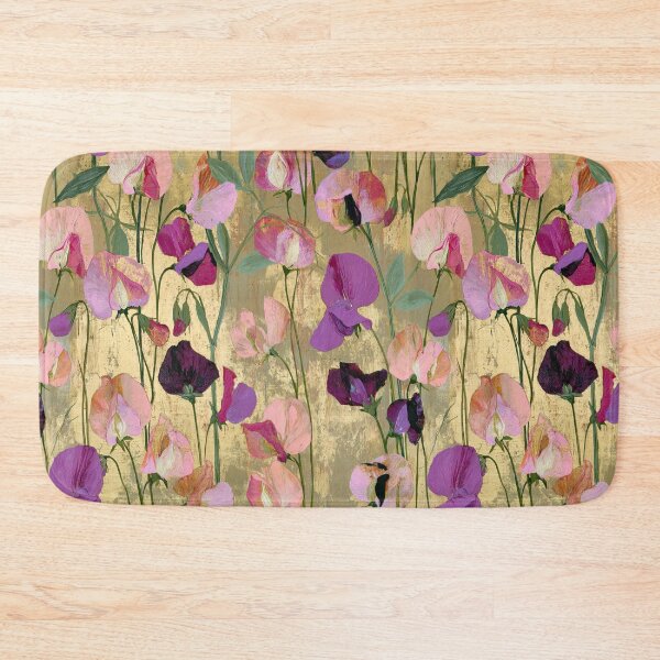 Item preview, Elegant Cottagecore Sweet Pea Floral & Gold Pattern designed and sold by dawnleblanc55.