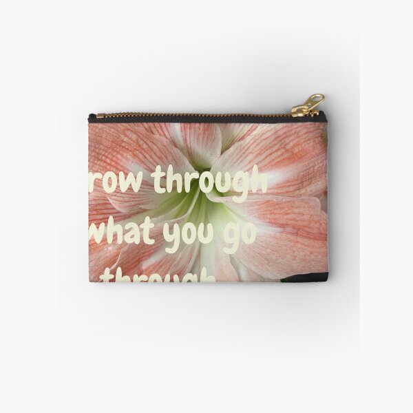 Item preview, Grow Through What You Go Through – Pink Floral Mental Health Quote Aesthetic designed and sold by justsuestudio.