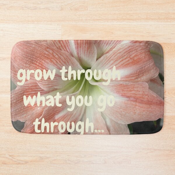 Item preview, Grow Through What You Go Through – Pink Floral Mental Health Quote Aesthetic designed and sold by justsuestudio.