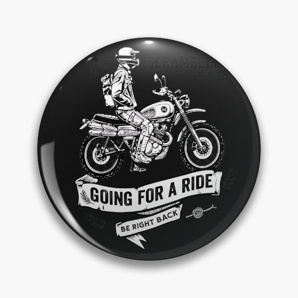 Item preview, Scrambler Bike Going For A Ride Biker Art designed and sold by DoodleVerseDark.