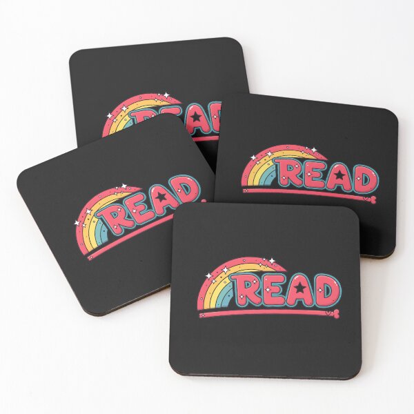 Item preview, READ Retro Rainbow Book Lover Design designed and sold by DoodleVerseDark.