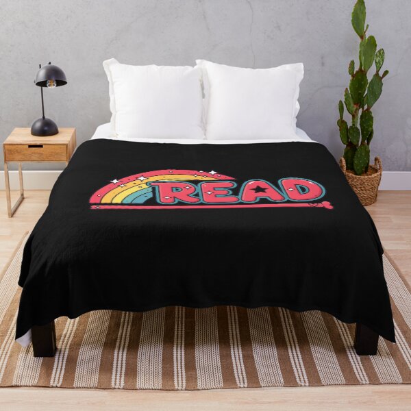 Item preview, READ Retro Rainbow Book Lover Design designed and sold by DoodleVerseDark.