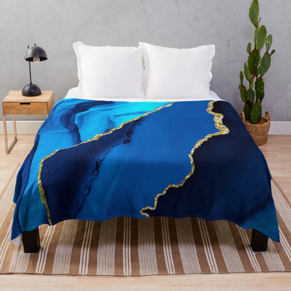 Item preview, Luxurious Teal, Turquoise-Colored And Royal Blue Faux Marble designed and sold by DEC02.